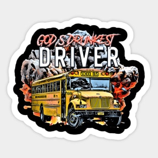 God'S Drunkest Driver Sticker